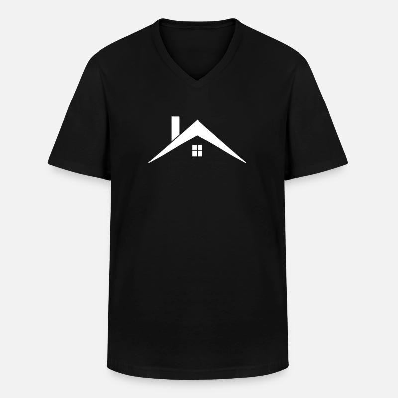 Dach - Männer-T-Shirt mit V-Ausschnitt - Schwarz