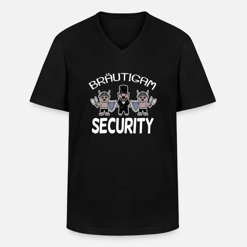 Bräutigam Security Wikinger - Männer-T-Shirt mit V-Ausschnitt - Schwarz
