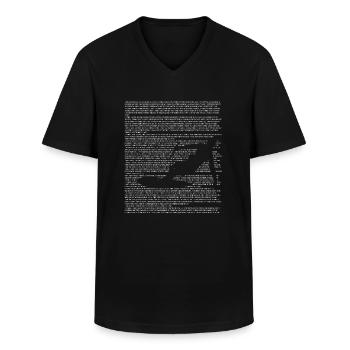 Professioneel Kitesurfen Kiteboarding Kite - Klassiek mannen T-shirt met V-hals - zwart - Voor - AI Model Male 178 dark (178cm)