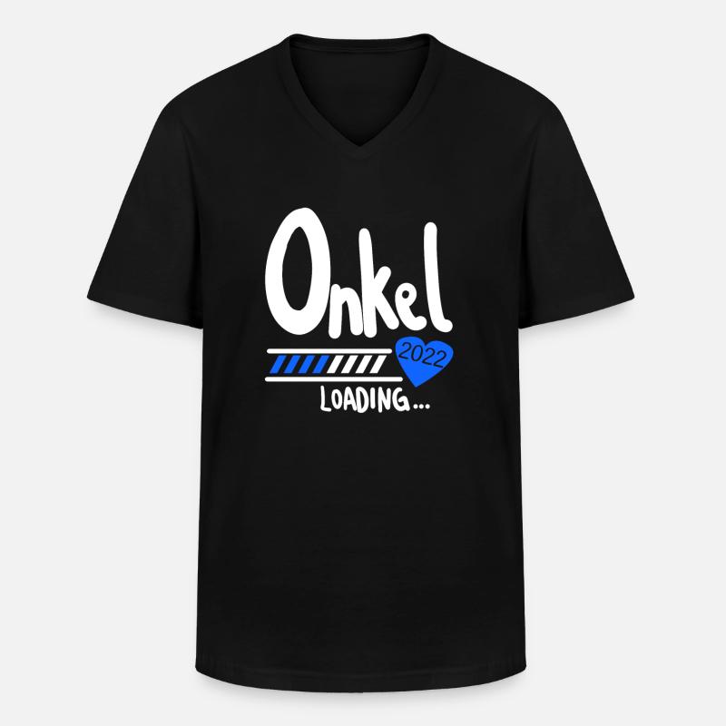 Onkel 2022 loading - Männer-T-Shirt mit V-Ausschnitt - Schwarz
