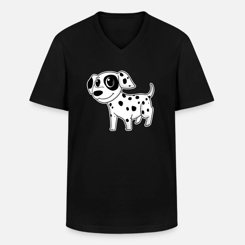 Dalmatiner Hunderasse Hund - Männer-T-Shirt mit V-Ausschnitt - Schwarz