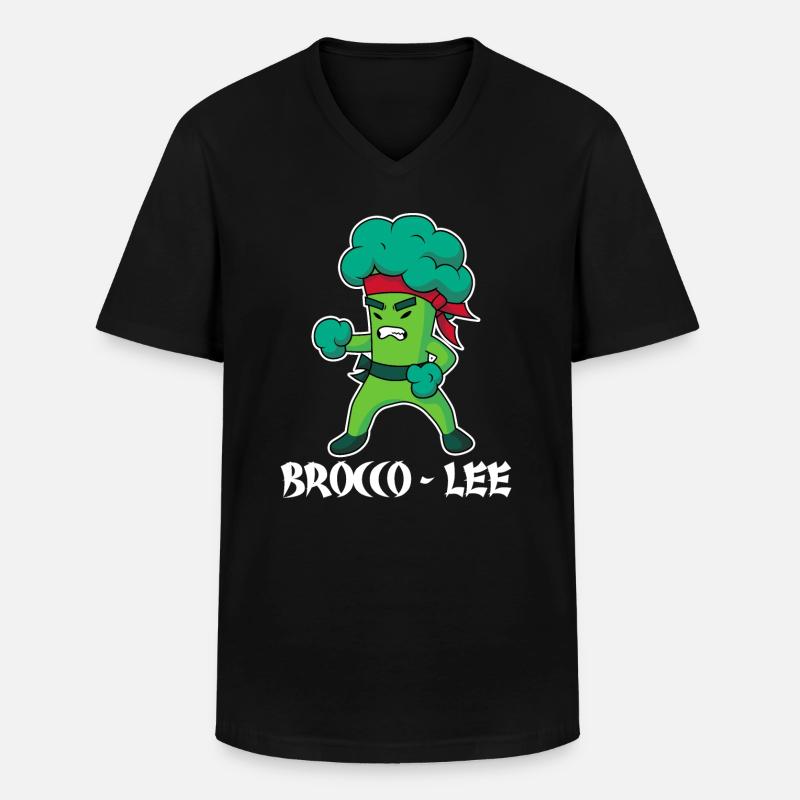 Brocco Lee Broccoli Meme - Männer-T-Shirt mit V-Ausschnitt - Schwarz