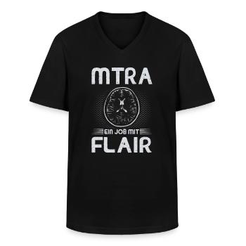 MTRA Medizinisch-Technischer Radiologie Mta - Männer-T-Shirt mit V-Ausschnitt - Schwarz - Vorne - AI Model Male 178 dark (178cm)