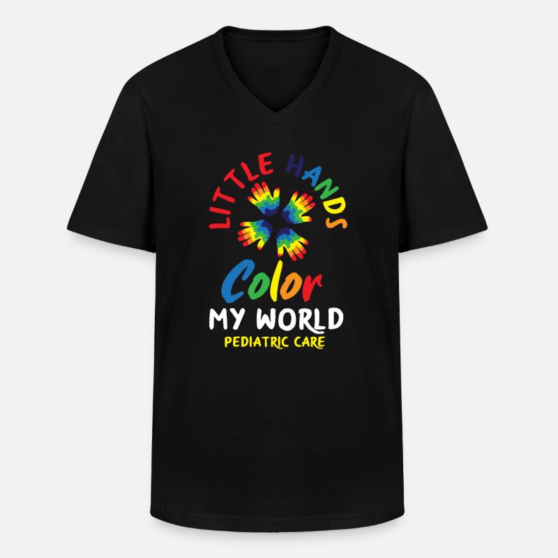 Kinderkrankenschwester Kinderkrankenpflegerin - Männer-T-Shirt mit V-Ausschnitt - Schwarz
