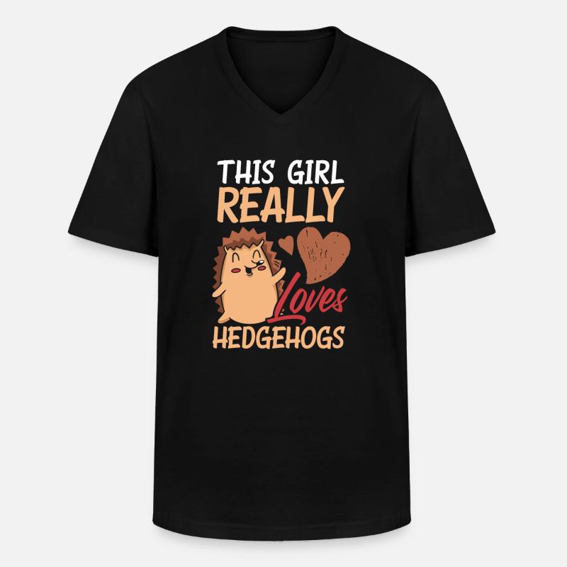 Hérisson Hérisson Hérisson - T-shirt col V Homme - noir