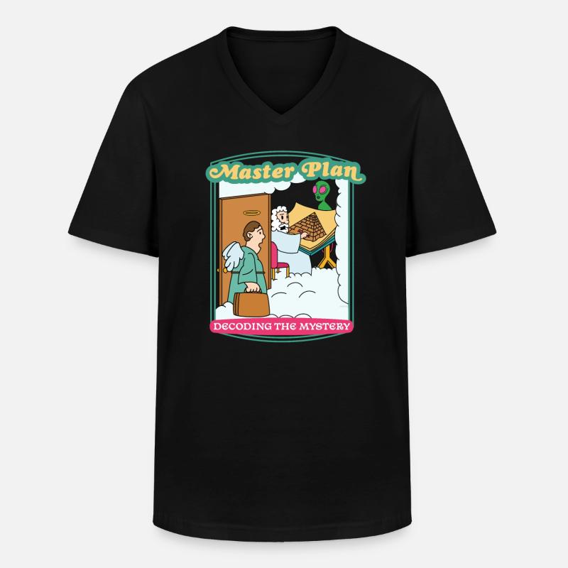 Master Plan - Decoding The Mystery - Männer-T-Shirt mit V-Ausschnitt - Schwarz