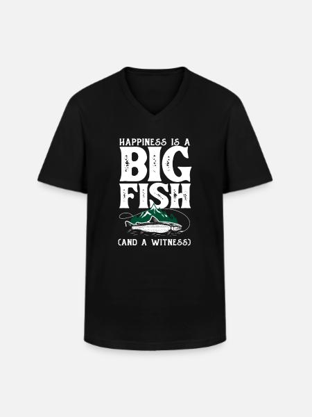 Fun Fishing Angler Fisherman Gift - Men's V-Neck T-Shirt - black