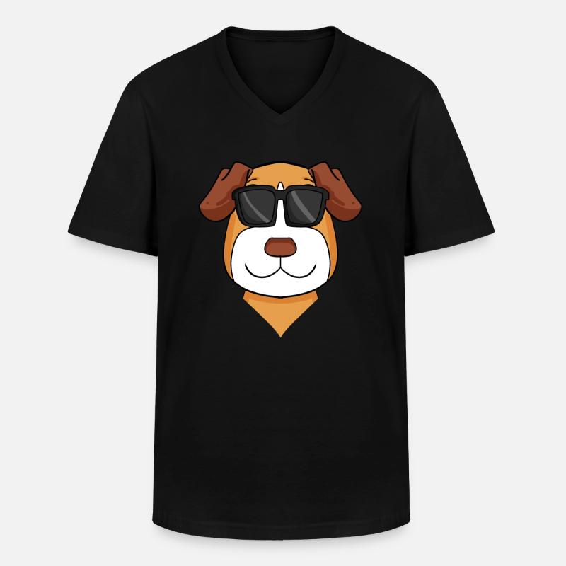 jack russell terrier Hund Hunderasse - Männer-T-Shirt mit V-Ausschnitt - Schwarz