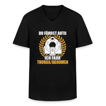 MTRA Medizinisch-Technischer Radiologie Mta - Männer-T-Shirt mit V-Ausschnitt - Schwarz - Vorne - AI Model Male 178 dark (178cm)