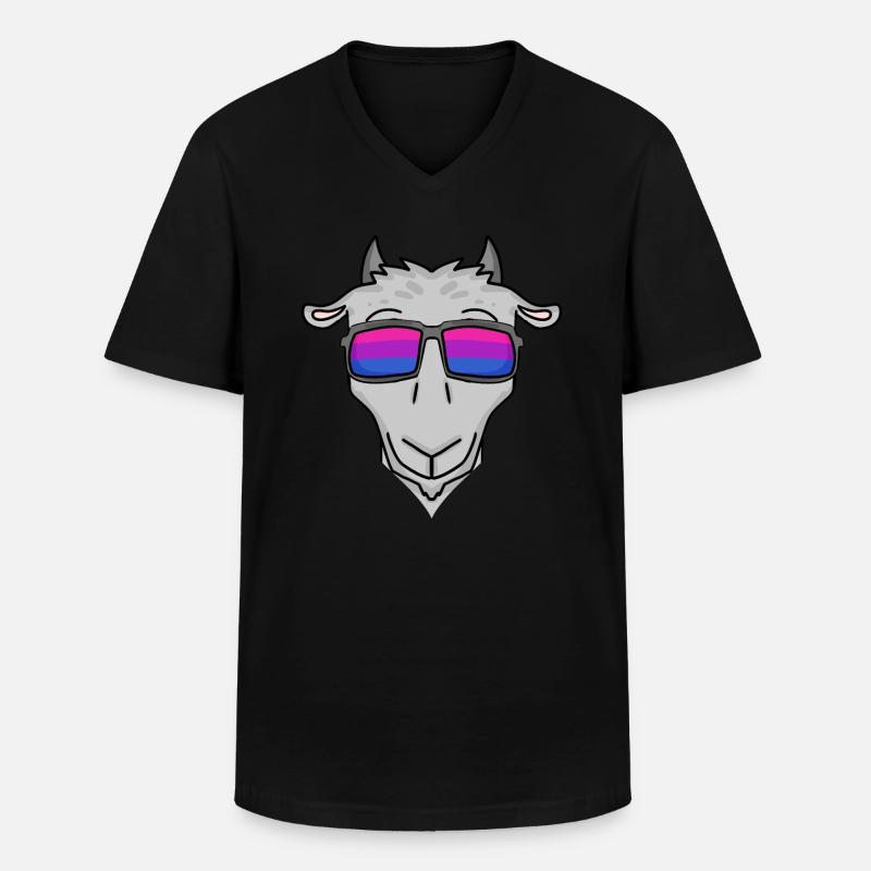Bisexuell Ziege Geschenk - Männer-T-Shirt mit V-Ausschnitt - Schwarz