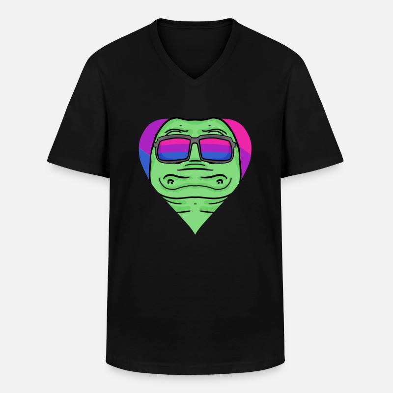 Bisexuell Krokodil Geschenk - Männer-T-Shirt mit V-Ausschnitt - Schwarz