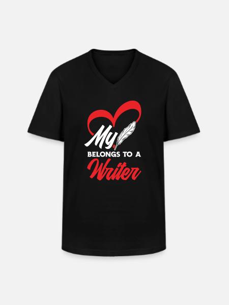 Auteur Auteur Drôle Auteur Cadeau - T-shirt col V Homme - noir
