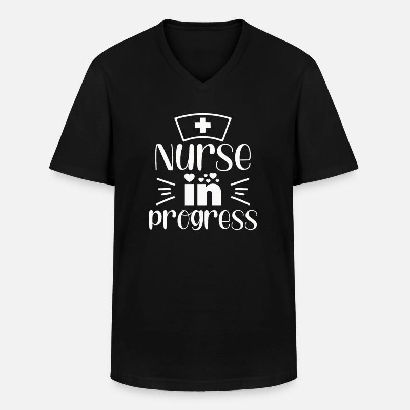 Krankenschwester in Progress - Männer-T-Shirt mit V-Ausschnitt - Schwarz