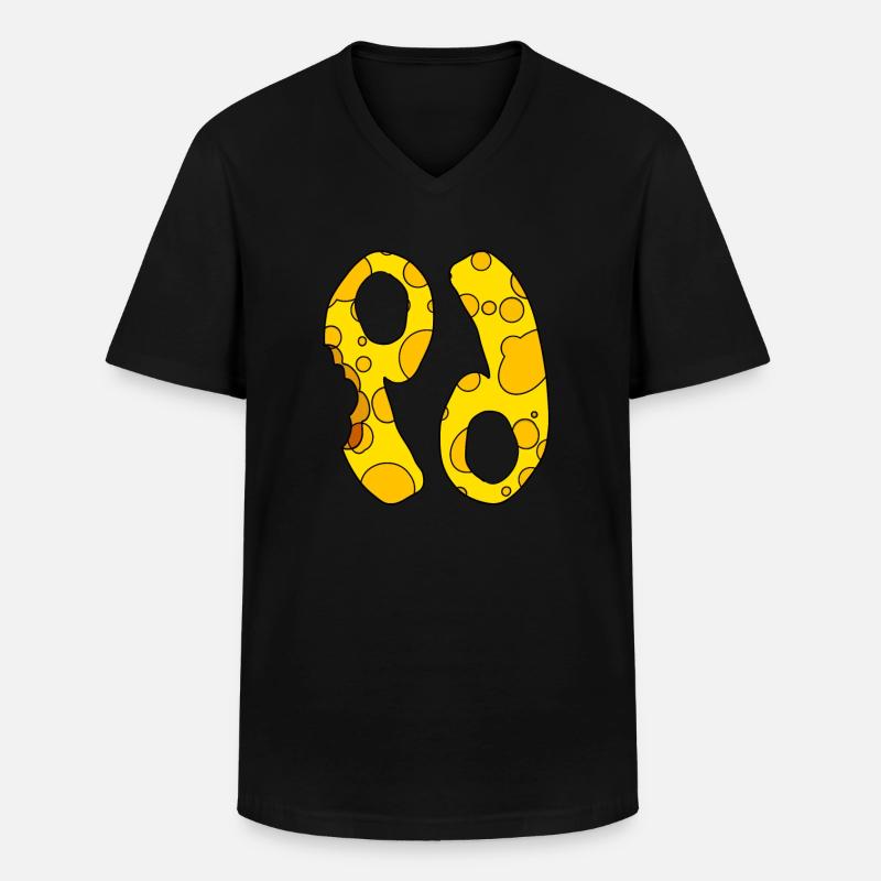 Sternzeichen Krebs - Männer-T-Shirt mit V-Ausschnitt - Schwarz