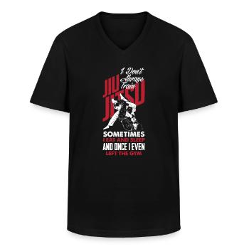 Jiu Jitsu Jiu Jitsu Jiu Jitsu - Men's V-Neck T-Shirt - black - Front - AI Model Male 178 dark (178cm)