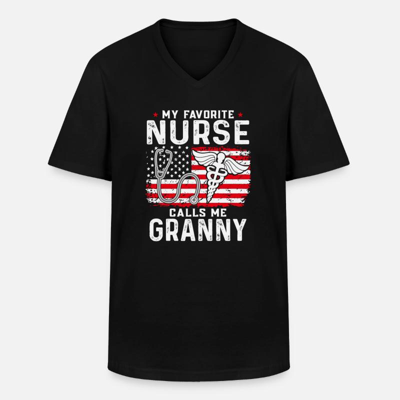 KRANKENSCHWESTER Pflegerin - Männer-T-Shirt mit V-Ausschnitt - Schwarz