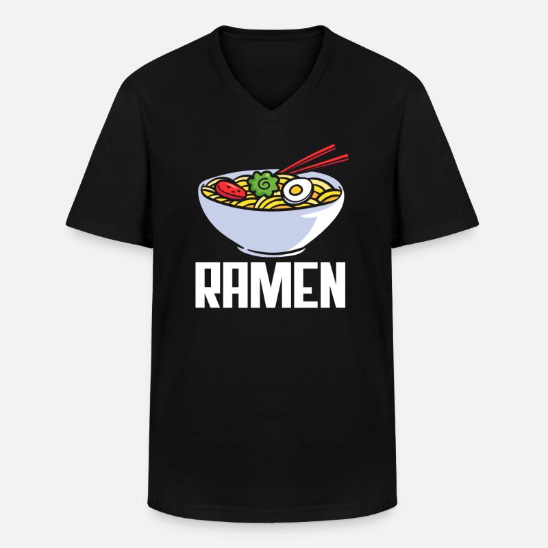 Lustiges Ramen Geschenk - Männer-T-Shirt mit V-Ausschnitt - Schwarz