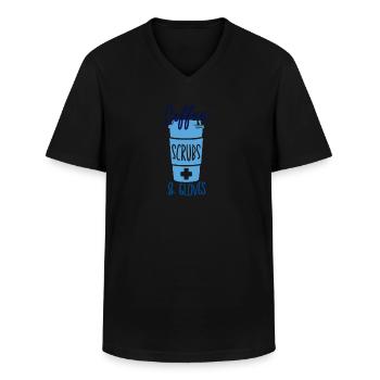 KRANKENSCHWESTER Pflegerin - Männer-T-Shirt mit V-Ausschnitt - Schwarz - Vorne - AI Model Male 178 dark (178cm)