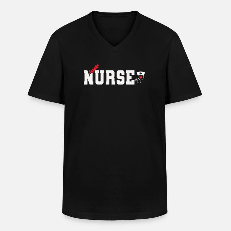 Krankenschwester - Männer-T-Shirt mit V-Ausschnitt - Schwarz