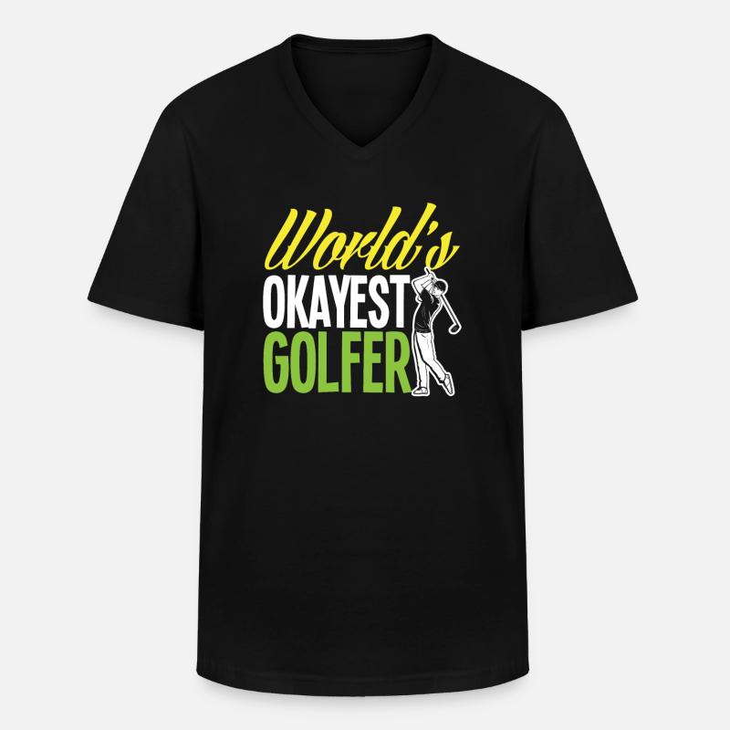 Fun Golf Golf Golfer Gift - Men's V-Neck T-Shirt - black