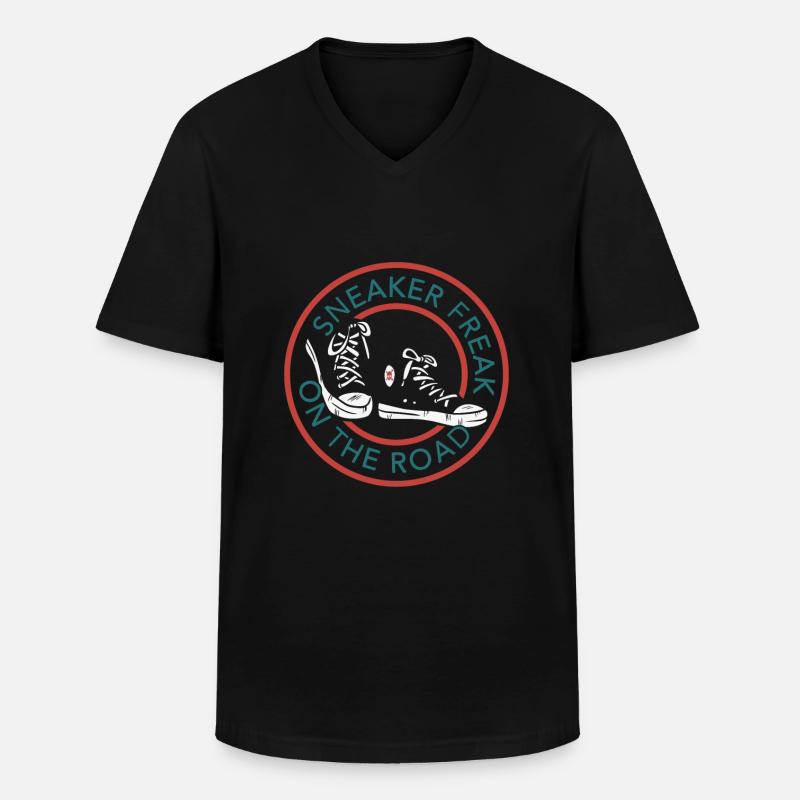 Sneaker freak - Männer-T-Shirt mit V-Ausschnitt - Schwarz