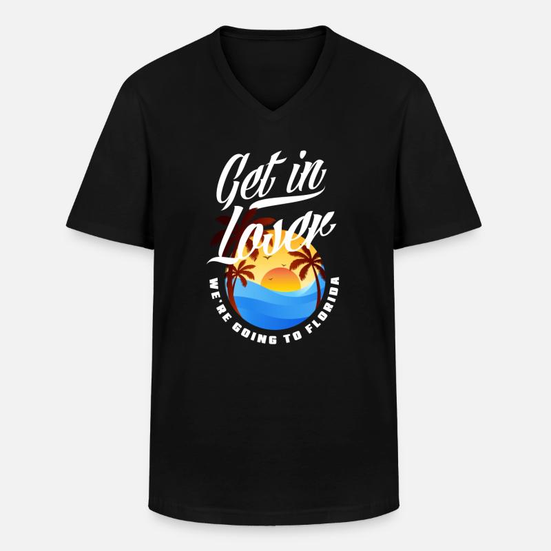 Florida - Männer-T-Shirt mit V-Ausschnitt - Schwarz