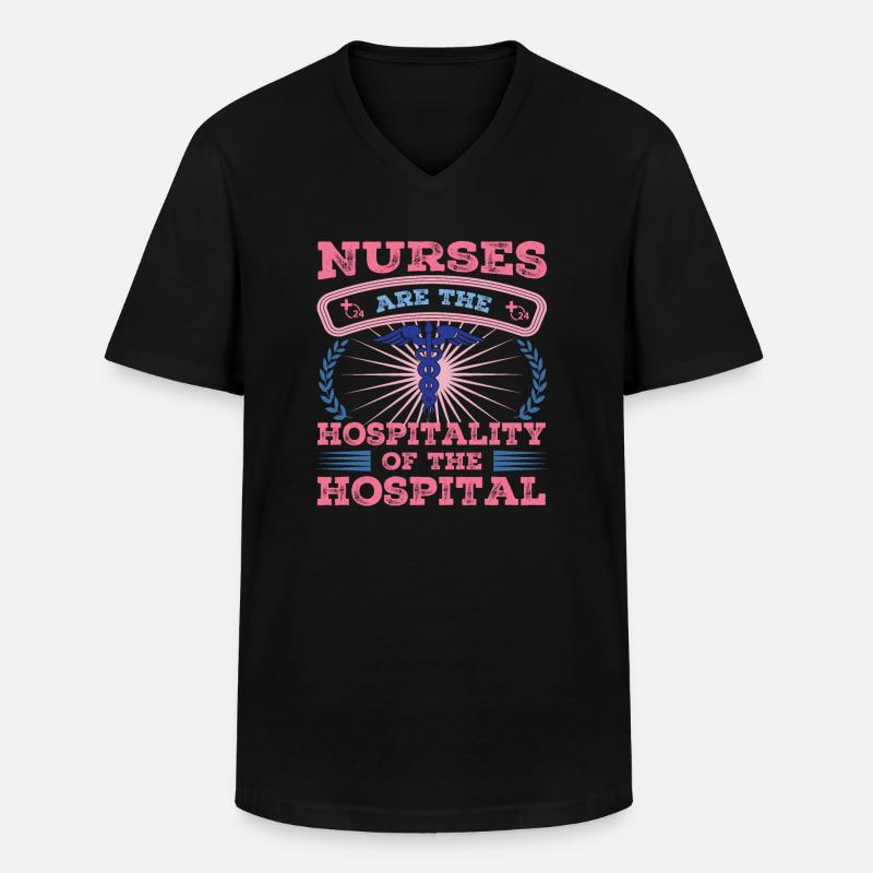 KRANKENSCHWESTER Pflegerin - Männer-T-Shirt mit V-Ausschnitt - Schwarz