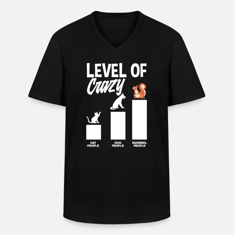 Eichhörnchen - Männer-T-Shirt mit V-Ausschnitt - Schwarz