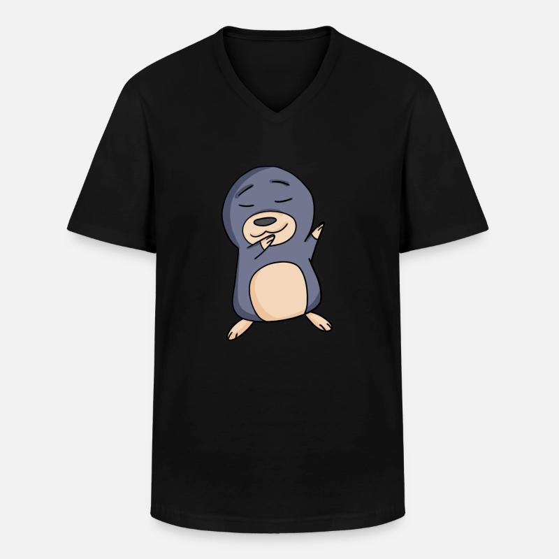 Maulwurf - Männer-T-Shirt mit V-Ausschnitt - Schwarz