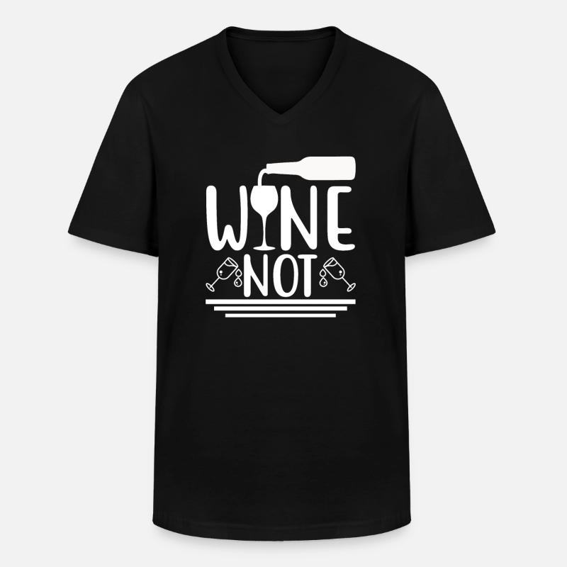 Wein nicht - Männer-T-Shirt mit V-Ausschnitt - Schwarz