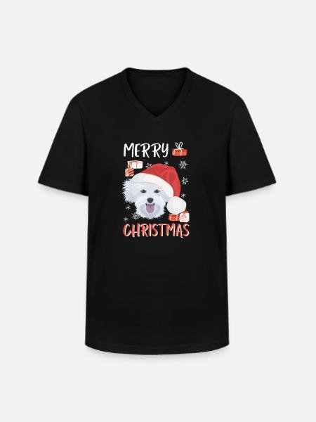 Malteser Merry Christmas - Men's V-Neck T-Shirt - black