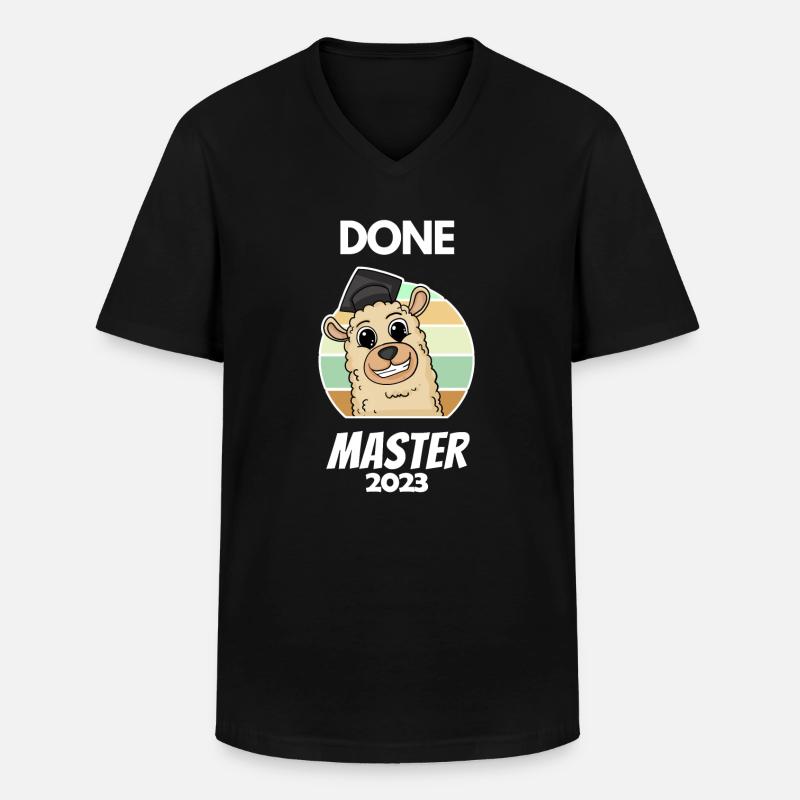 Master 2023 - Männer-T-Shirt mit V-Ausschnitt - Schwarz