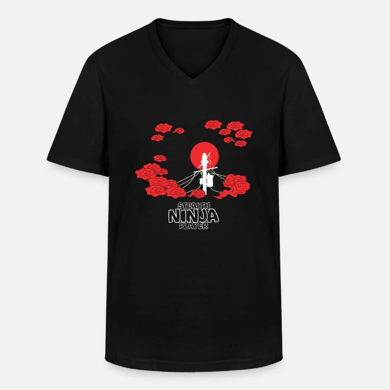 Stealth-Ninja Zocker - Männer-T-Shirt mit V-Ausschnitt - Schwarz