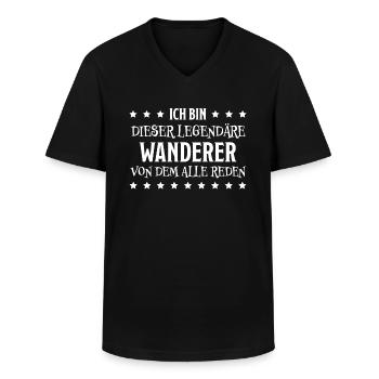 Wanderer Outdoor Lustiger Spruch Wandern Geschenk - Männer-T-Shirt mit V-Ausschnitt - Schwarz - Vorne - AI Model Male 178 dark (178cm)