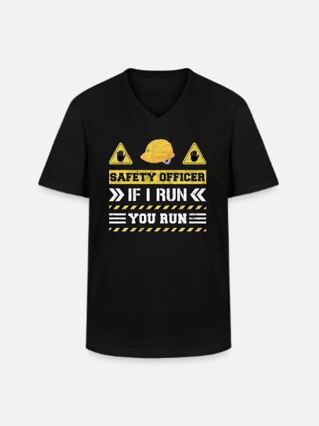 Safety Manager Sicherheitsbeauftragter - Männer-T-Shirt mit V-Ausschnitt - Schwarz