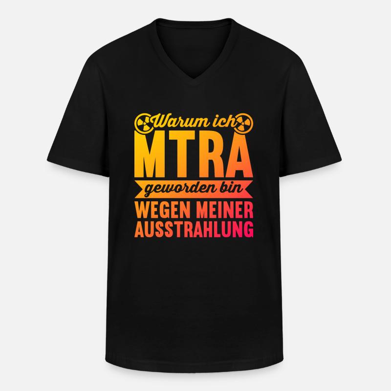MTRA Medizinisch-Technischer Radiologie Assistent - Männer-T-Shirt mit V-Ausschnitt - Schwarz