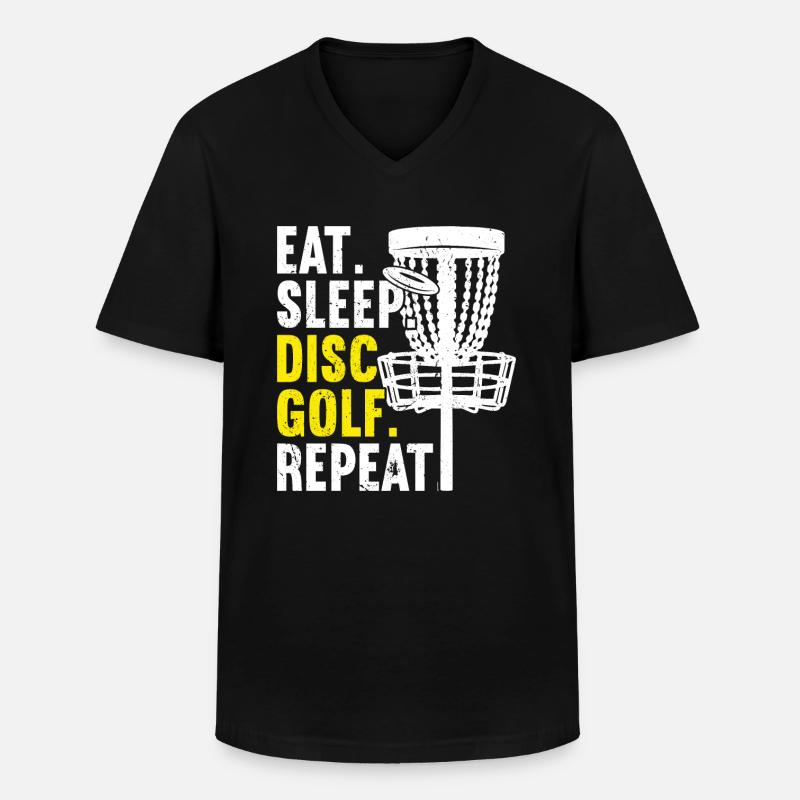 DIsc Golf Disc Golfing - Men's V-Neck T-Shirt - black