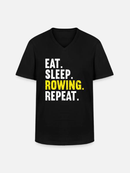 Rowing Row Boat Rower - Men's V-Neck T-Shirt - black
