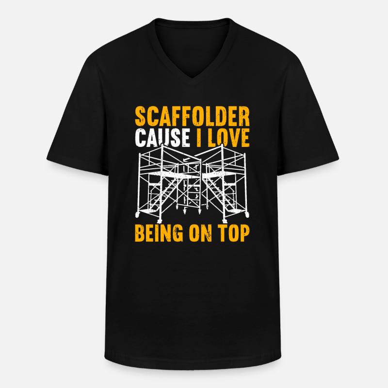 Gerüst Gerüstbau Gerüstbauer - Männer-T-Shirt mit V-Ausschnitt - Schwarz