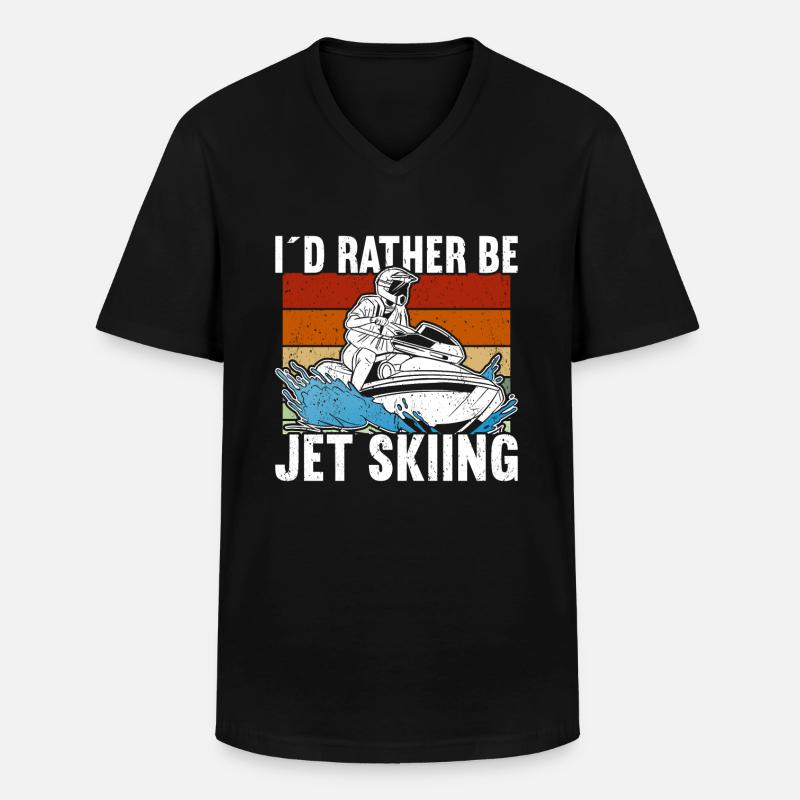 Jetski Jetski - Männer-T-Shirt mit V-Ausschnitt - Schwarz