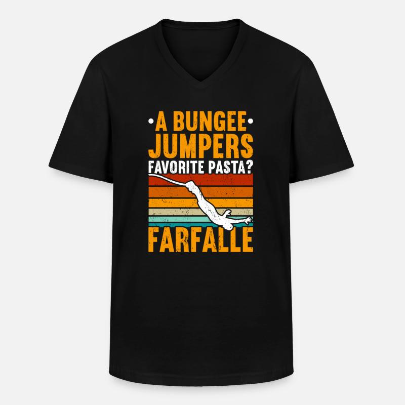Bungee-Jump Bungee-Jumping - Männer-T-Shirt mit V-Ausschnitt - Schwarz