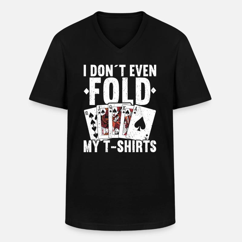 Poker - Männer-T-Shirt mit V-Ausschnitt - Schwarz