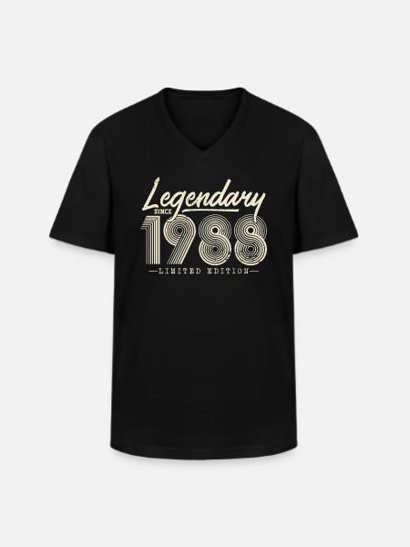 Legendary since 1988 - Men's V-Neck T-Shirt - black