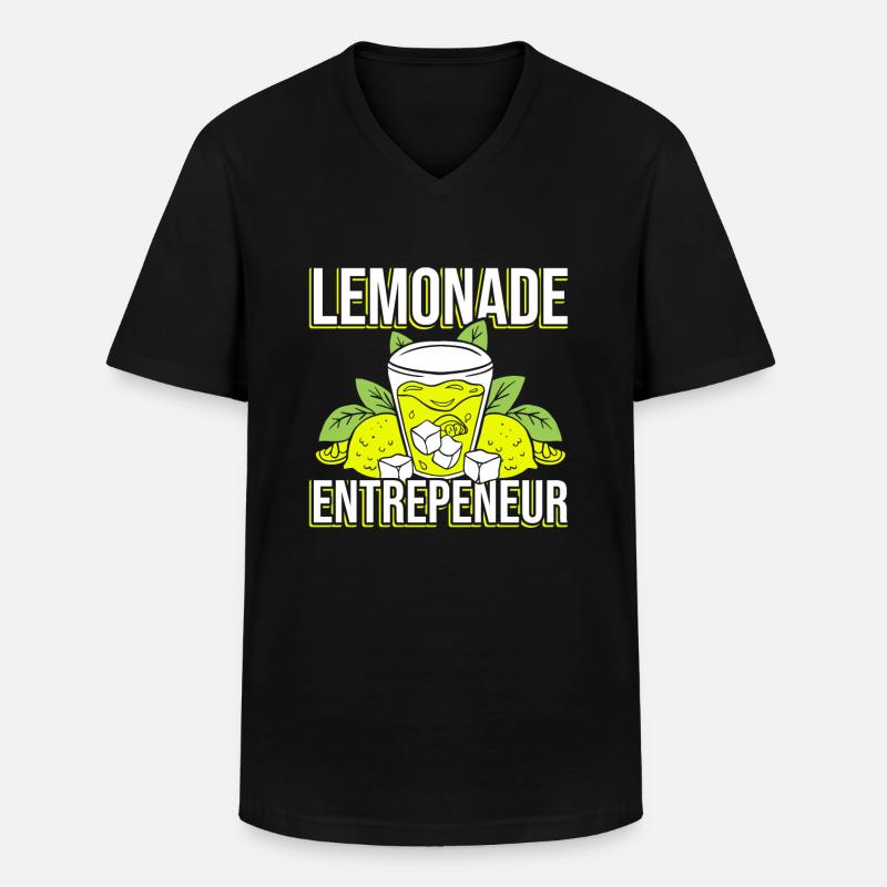 Limonaden-Stand - Männer-T-Shirt mit V-Ausschnitt - Schwarz