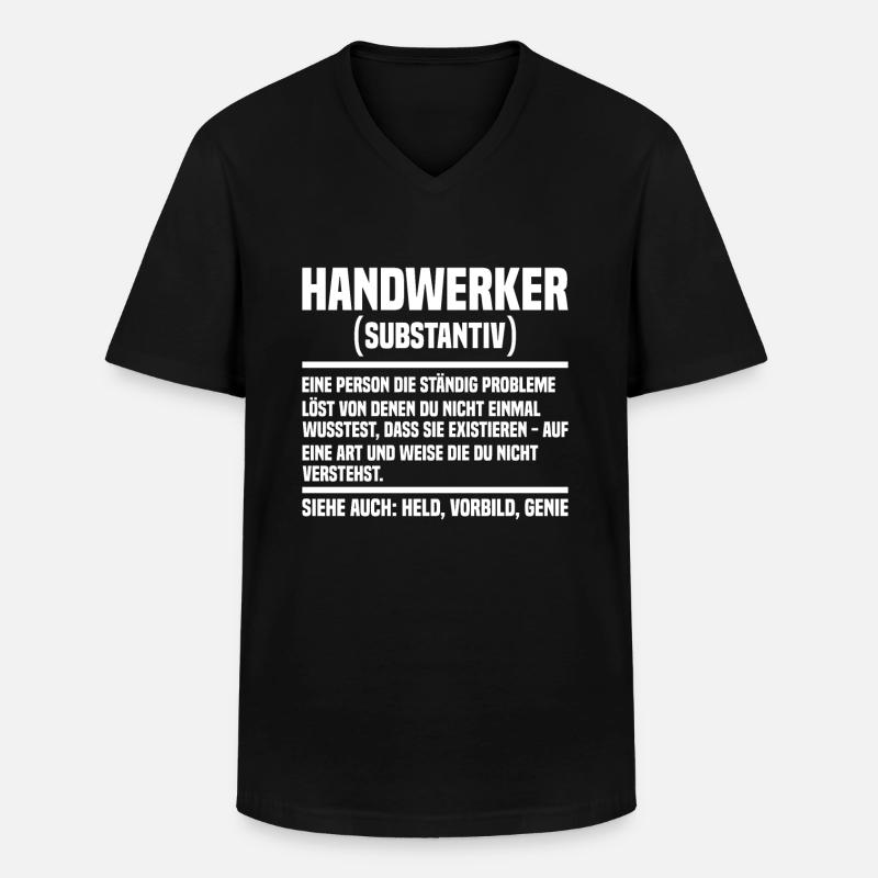 Handwerker - Männer-T-Shirt mit V-Ausschnitt - Schwarz