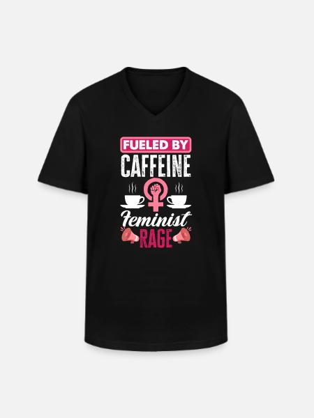 Feminism Feminist - Men's V-Neck T-Shirt - black