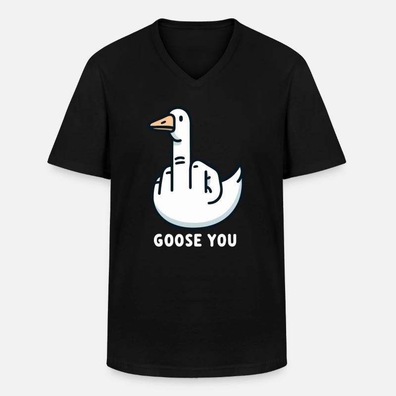 Gänse Finger - Männer-T-Shirt mit V-Ausschnitt - Schwarz
