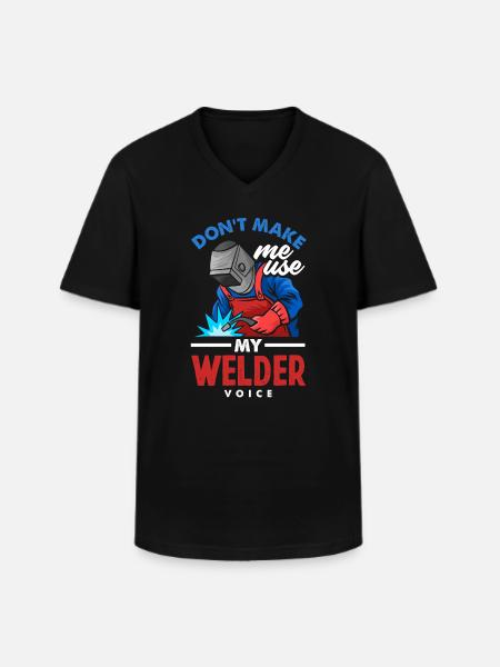 Funny Welder Gift - Men's V-Neck T-Shirt - black