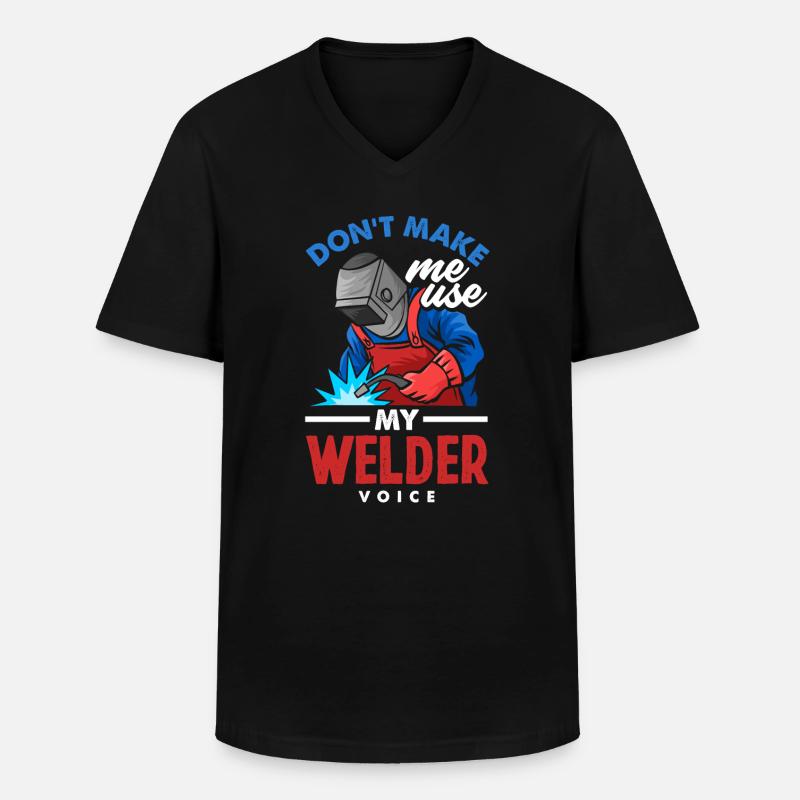 Lustiges Schweißer Geschenk - Männer-T-Shirt mit V-Ausschnitt - Schwarz