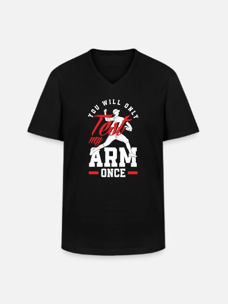 Drôle de baseball - T-shirt col V Homme - noir